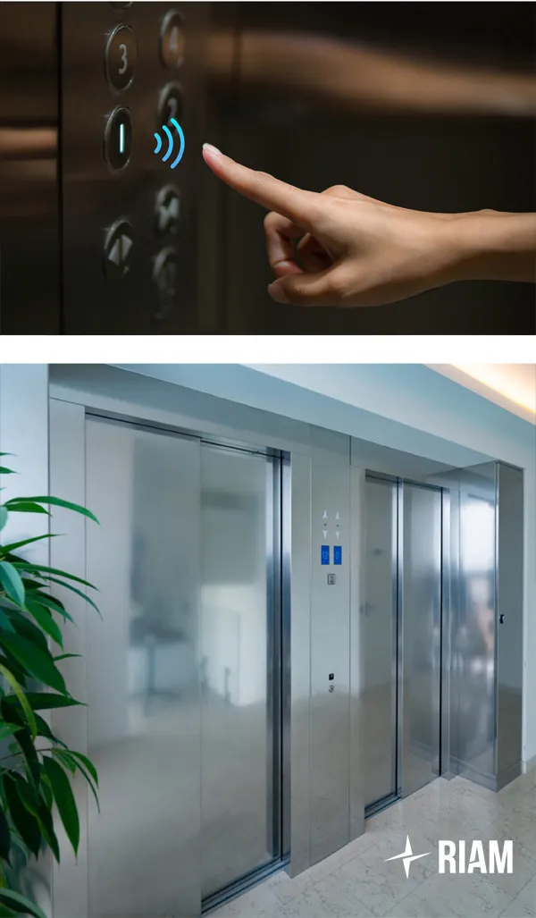 Ascensori con bottoni touchless